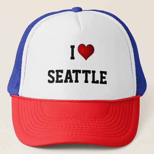 I Liebe Seattle Truckerkappe (Vorderseite)
