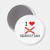 I Liebe SEBASTIAN Florida Magnet (Vorderseite/Rückseite)
