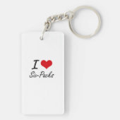 I Liebe Sechs-Sätze Schlüsselanhänger (Rückseite)