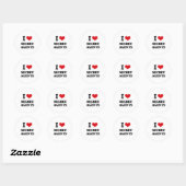 I Liebe Secret Agenten Runder Aufkleber (Blatt)