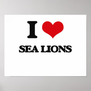 I Liebe Seelöwen Poster