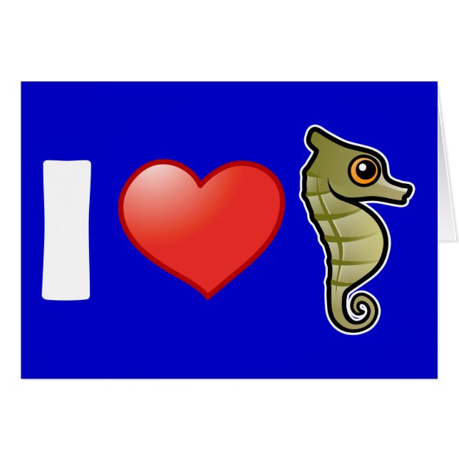 I LIEBE SEEPFERDE (Vorderseite (Horizontal))