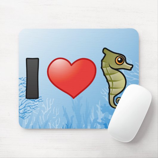 I Liebe-Seepferde Mousepad (Mit Mouse)