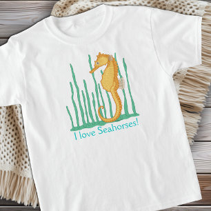 I Liebe Seepferde Orange Seepferd T-Shirt
