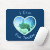 I Liebe-Seeschildkröten Mousepad (Mit Mouse)