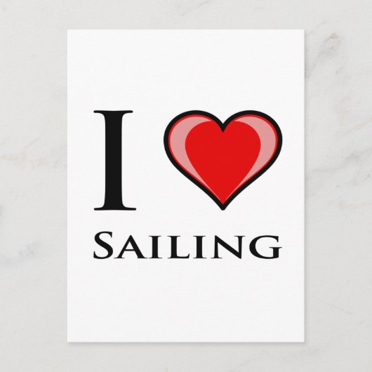 I Liebe Segeln Postkarte (Vorderseite)