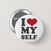 I Liebe selbst Button (Vorne & Hinten)
