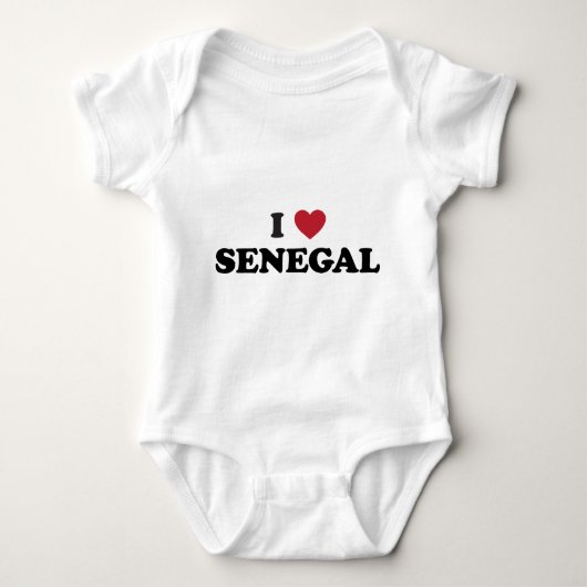 I Liebe Senegal Baby Strampler (Vorderseite)