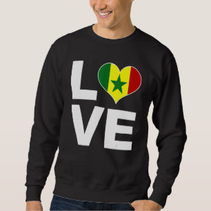 I Liebe Senegal Herzenflagge Senegal Sweatshirt