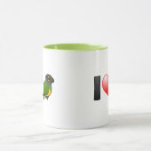 I Liebe-Senegal-Papageien Tasse (Zentrum)