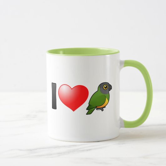 I Liebe-Senegal-Papageien Tasse (Rechts)