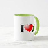 I Liebe-Senegal-Papageien Tasse (VorderseiteRechts)