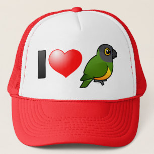 I Liebe-Senegal-Papageien Truckerkappe