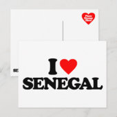 I LIEBE SENEGAL POSTKARTE (Vorne/Hinten)