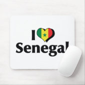 I Liebe Senegalesische Flagge Mousepad (Mit Mouse)
