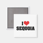I Liebe Sequoia Magnet (Vorderseite/Rückseite)