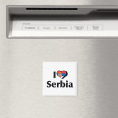 I Liebe Serbien-Flagge Magnet (In Situ (Geschirrspüler))