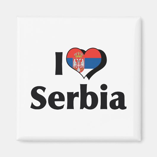 I Liebe Serbien-Flagge Magnet (Vorne)