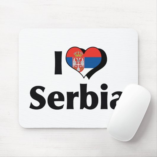 I Liebe Serbien-Flagge Mousepad (Mit Mouse)