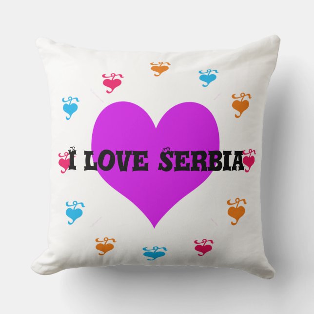 I Liebe Serbien Kissen (Vorderseite)