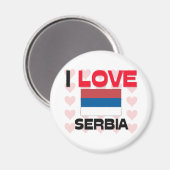 I Liebe Serbien Magnet (Vorderseite/Rückseite)