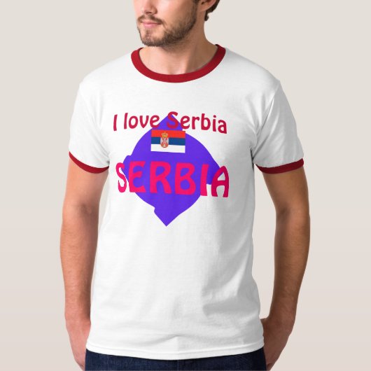 I Liebe Serbien T-Shirt (Vorderseite)