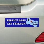 I Liebe-Service-Hunde Autoaufkleber (Auf Auto)