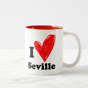 I Liebe Sevilla Zweifarbige Tasse