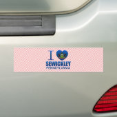 I Liebe Sewickley, PA Autoaufkleber (Auf Auto)