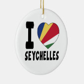 I Liebe Seychellen Keramikornament (Rechts)