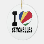 I Liebe Seychellen Keramikornament (Links)