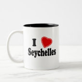 I Liebe Seychellen Zweifarbige Tasse (Links)