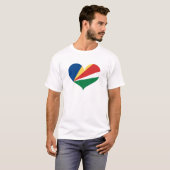 I Liebe Seychellische Flagge T-Shirt (Vorne ganz)
