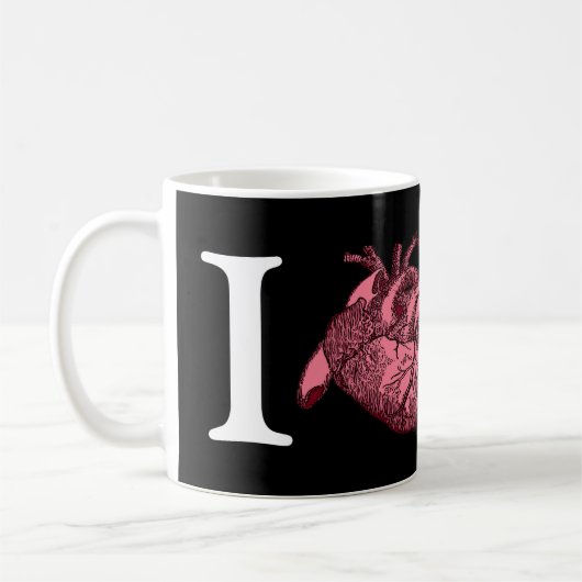 I Liebe SF mit anatomisch korrektem Herzkaffee Kaffeetasse (Links)