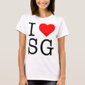 I LIEBE SG I HEART SG SINGAPORE T - SHIRT (Vorderseite)
