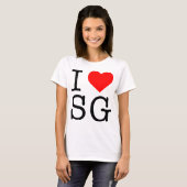 I LIEBE SG I HEART SG SINGAPORE T - SHIRT (Vorne ganz)