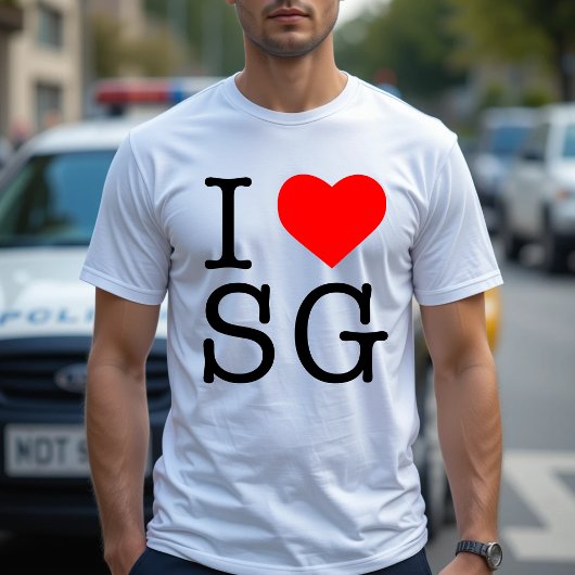 I LIEBE SG I HEART SG SINGAPORE T - SHIRT