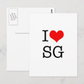 I LIEBE SG Postkarte (Portrait) (Vorne/Hinten)