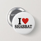 I Liebe Shabbat Button (Vorne & Hinten)