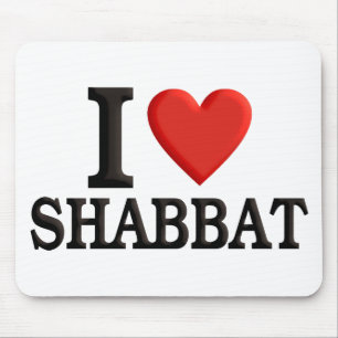 I Liebe Shabbat Mousepad