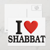 I Liebe Shabbat Postkarte (Vorne/Hinten)