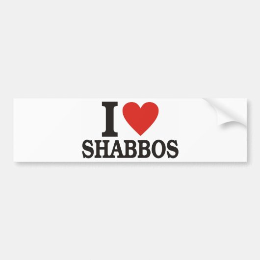 I Liebe Shabbos Autoaufkleber (Vorne)