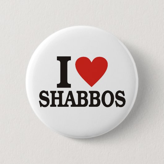 I Liebe Shabbos Button (Vorderseite)