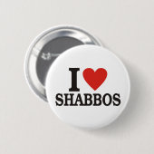 I Liebe Shabbos Button (Vorne & Hinten)