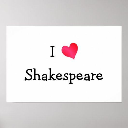 I Liebe Shakespeare Poster (Vorne)