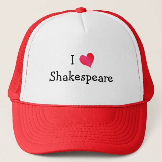 I Liebe Shakespeare Truckerkappe (Vorderseite)