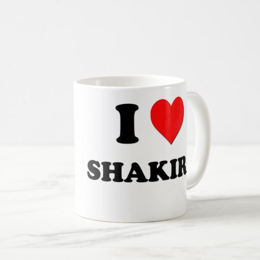 I Liebe Shakira Kaffeetasse (VorderseiteRechts)