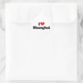I Liebe Shanghai Runder Aufkleber (Tasche)