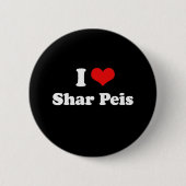 I Liebe Shar Peis Button (Vorderseite)