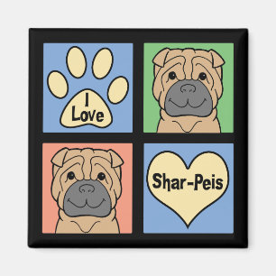 I Liebe Shar-Peis Magnet